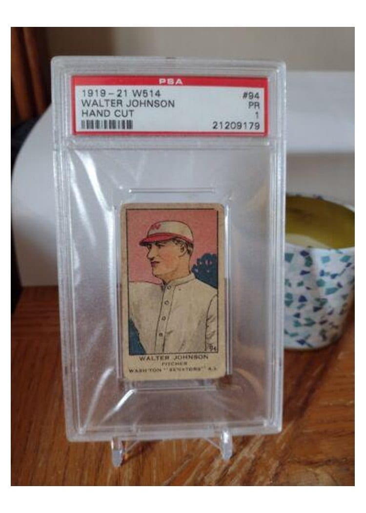 1919 W514 Walter Johnson Hand Cut #94 card
