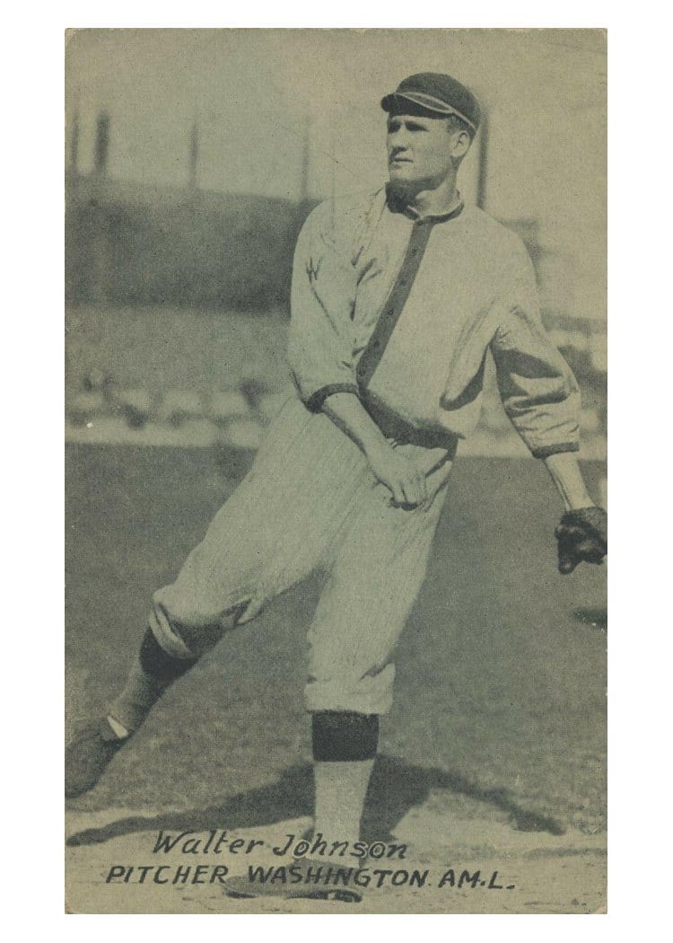 1926 Exhibits Walter Johnson card