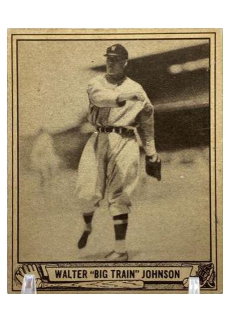 1940 Play Ball Walter Johnson #120 card