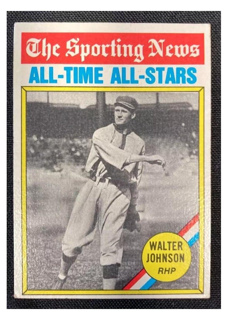 1976 Topps Walter Johnson #349 card