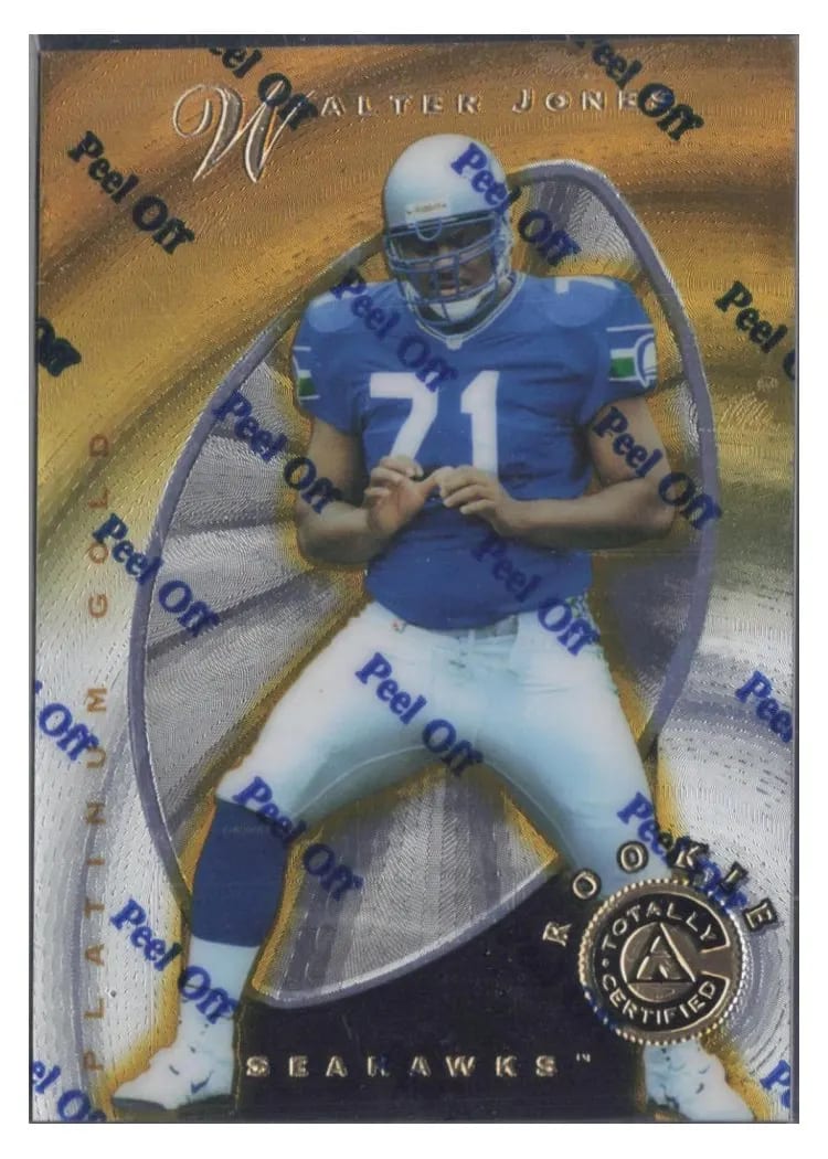 1997 Pinnacle Totally Certified Walter Jones #134 card