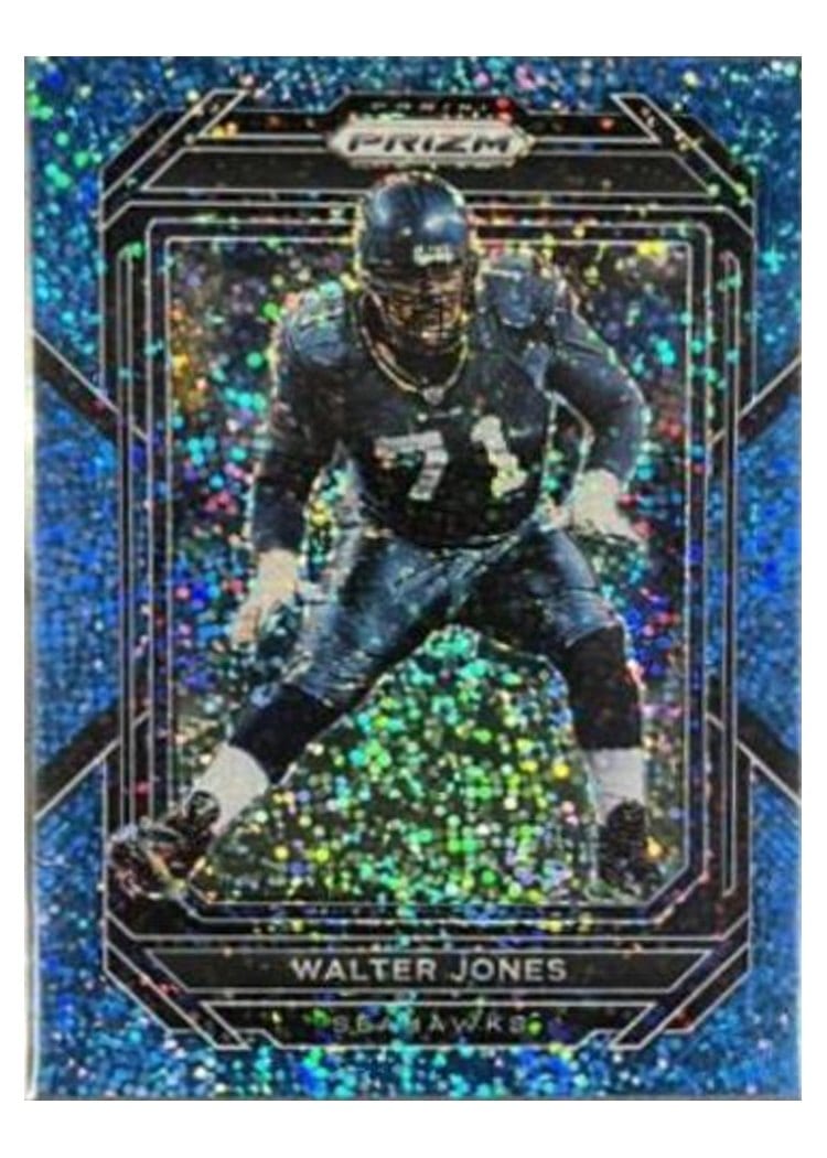 2022 Panini Prizm Base Set Walter Jones Blue Sparkle #262 card
