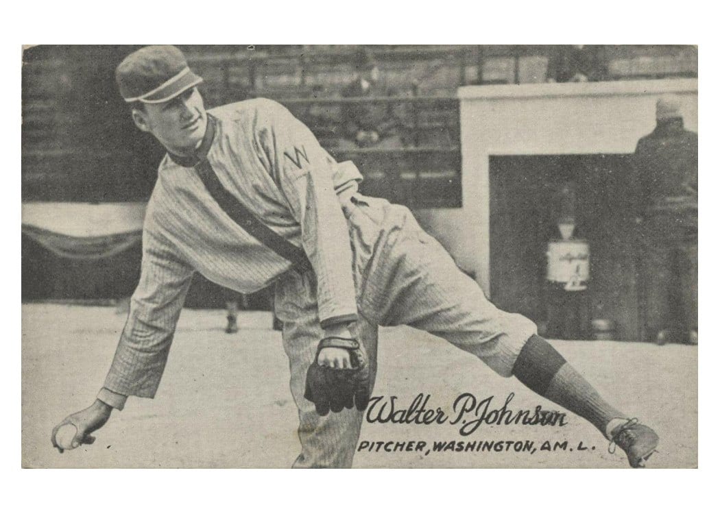 1921 Exhibits Walter P. Johnson card