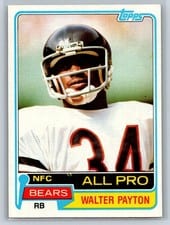 1981 Topps Walter Payton #400 card