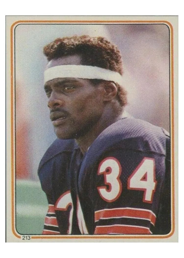 1983 Topps Stickers Walter Payton #213
