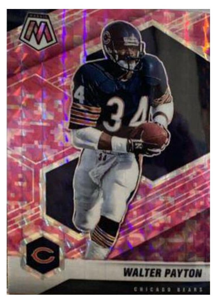2021 Panini Mosaic Base Set Walter Payton Camo Pink Mosaic #261 card