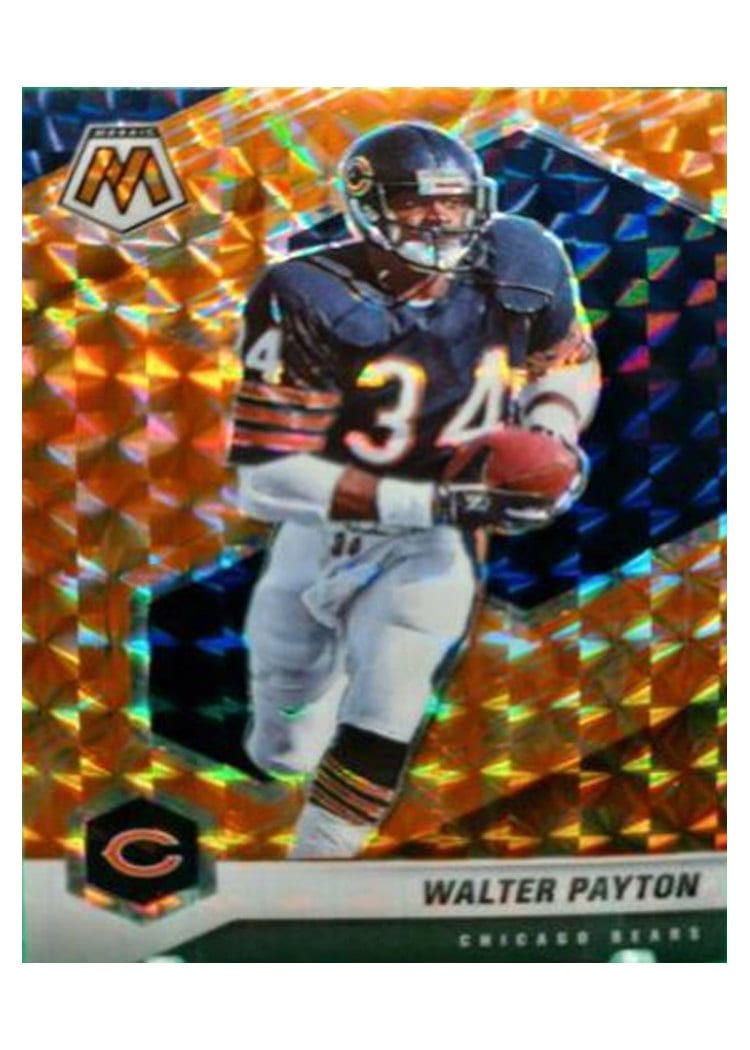 2021 Panini Mosaic Base Set Walter Payton Reactive Orange Mosaic #42 card