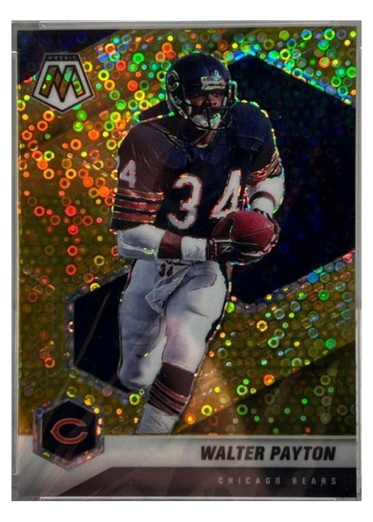 2021 Panini Mosaic Base Set Walter Payton No Huddle Gold Mosaic #42 card