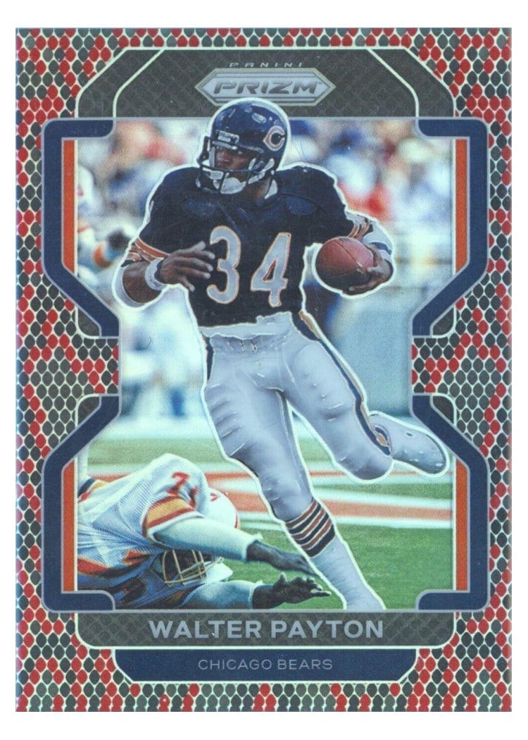 2021 Panini Prizm Base Set Walter Payton Snakeskin Prizm #165 card