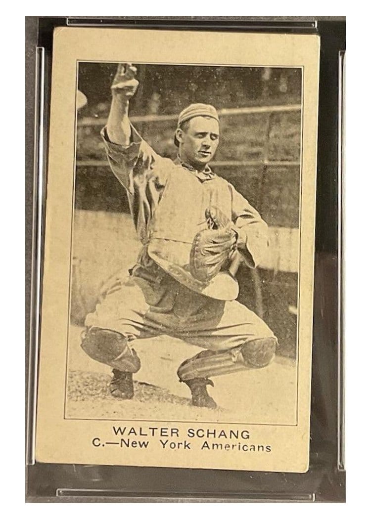 1921 E121 American Caramel Series of 80 Walter Schang card
