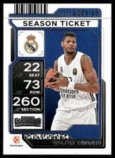 2025-26 Panini Contenders EuroLeague Base Season Ticket Walter Tavares #35 card