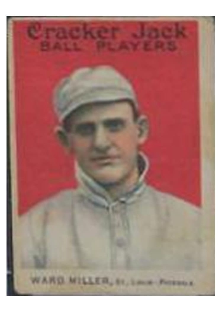 1914 Cracker Jack Ward Miller #5 card