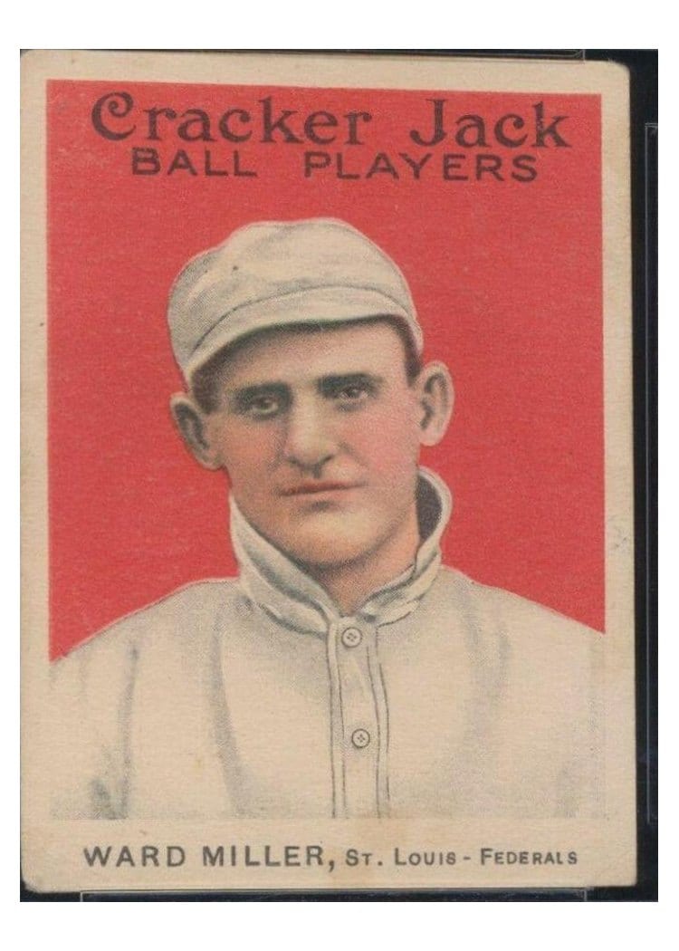 1915 Cracker Jack Ward Miller #5 card