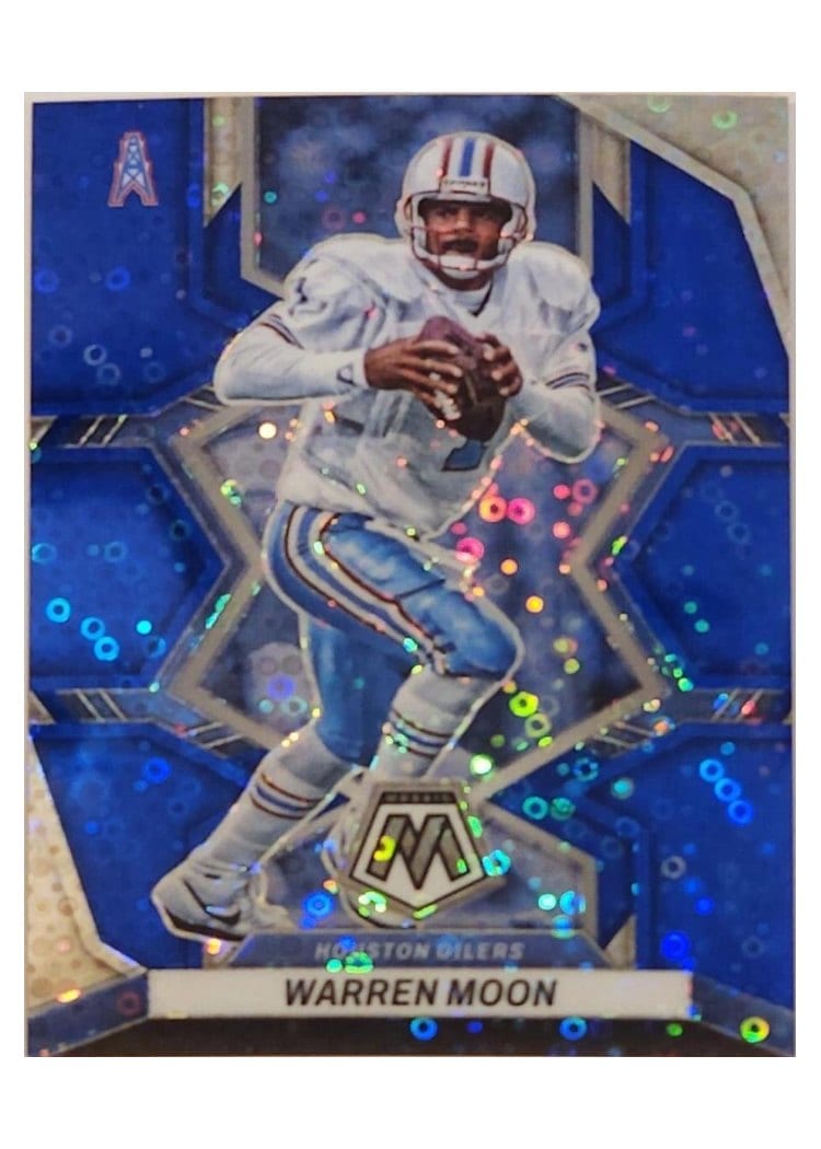 2022 Panini Mosaic Base Set Warren Moon No Huddle Blue #81 card