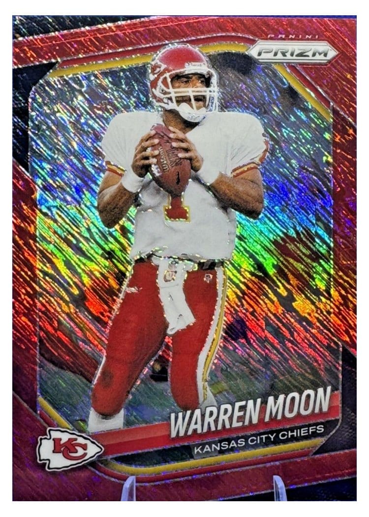2025 Panini Prizm Base Set Warren Moon Red Shimmer #52 card