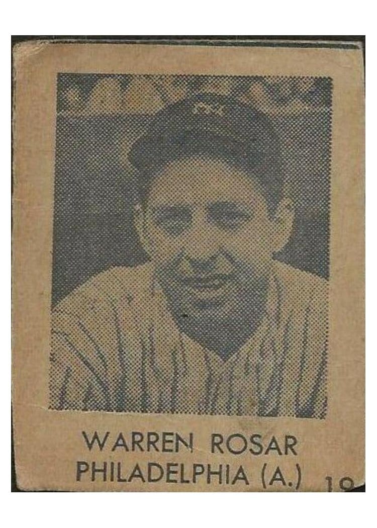 1948 R346 Blue Tint Warren Rosar #19 card