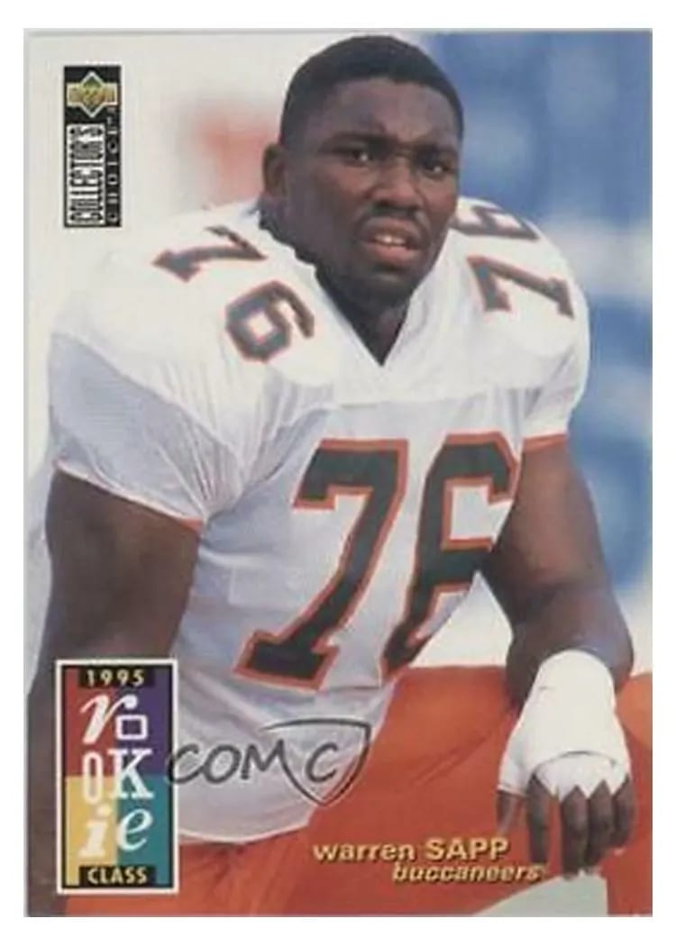 1995 Collector's Choice Warren Sapp #12 card