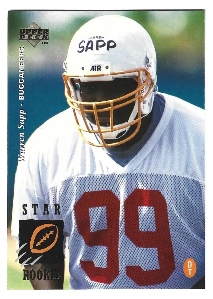 1995 Upper Deck Warren Sapp #12 card