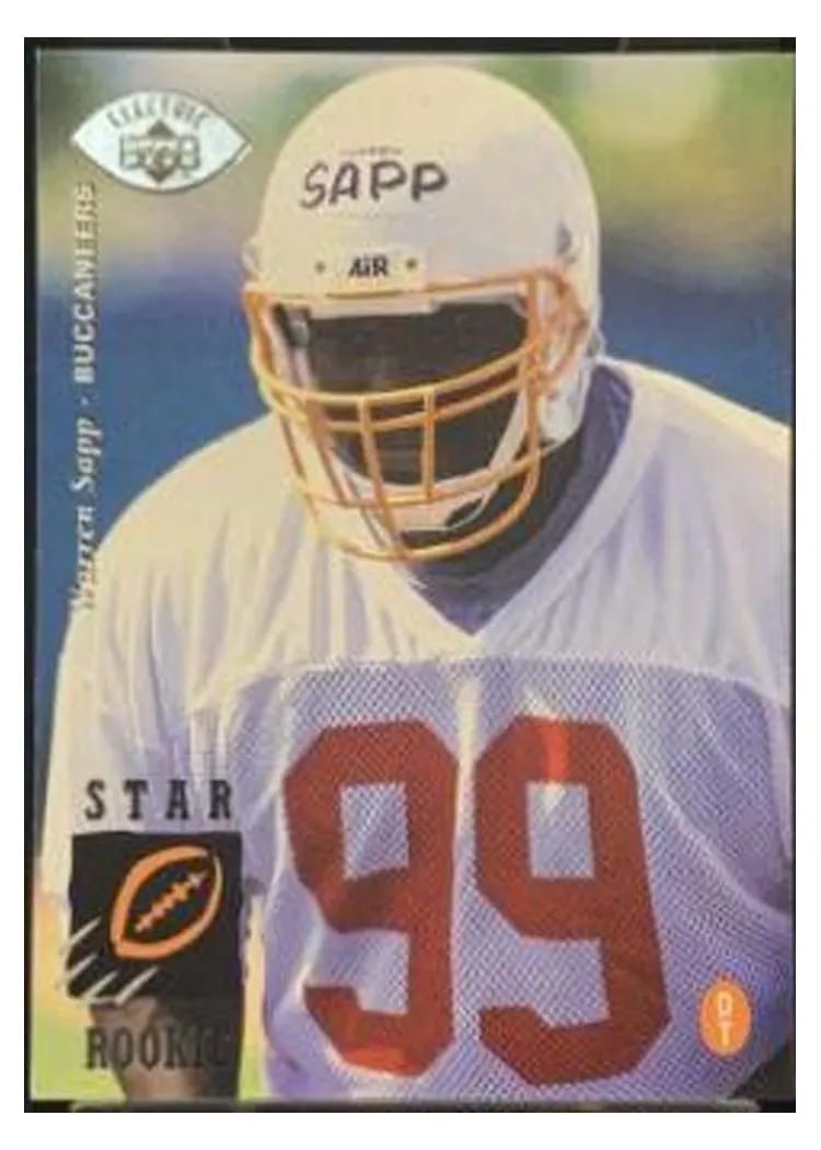 1995 Upper Deck Warren Sapp #12 card
