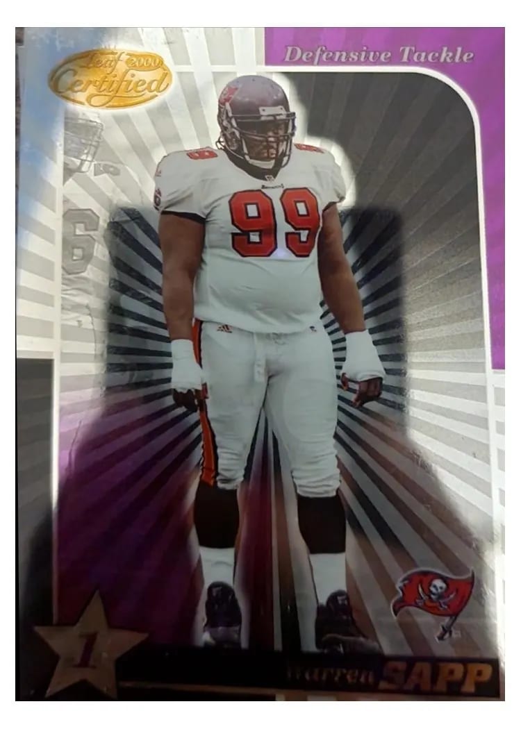 2000 Leaf Certified Warren Sapp #89 card
