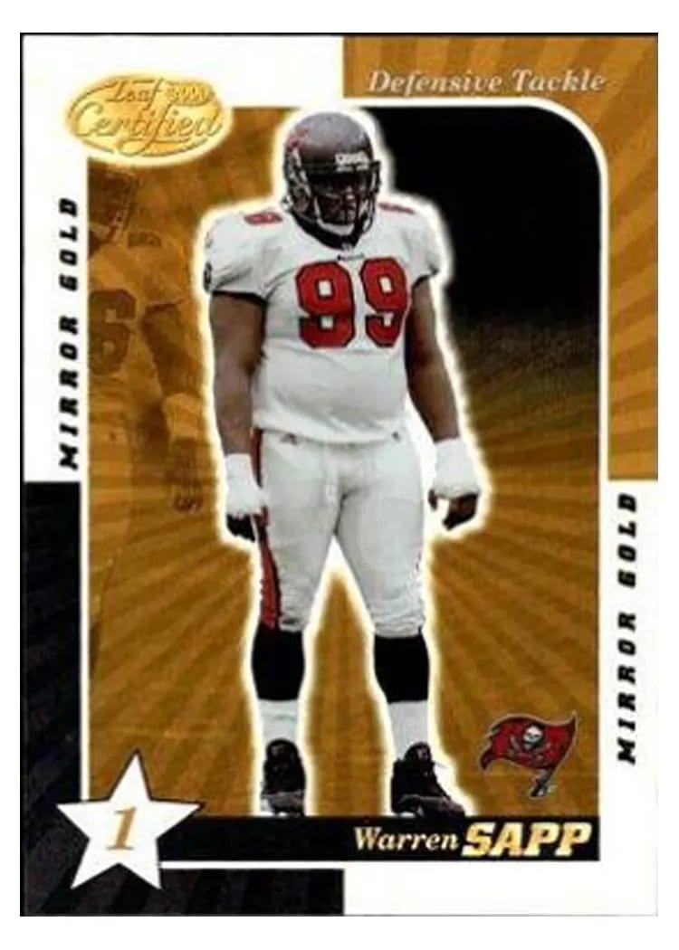2000 Leaf Certified Warren Sapp #89 card