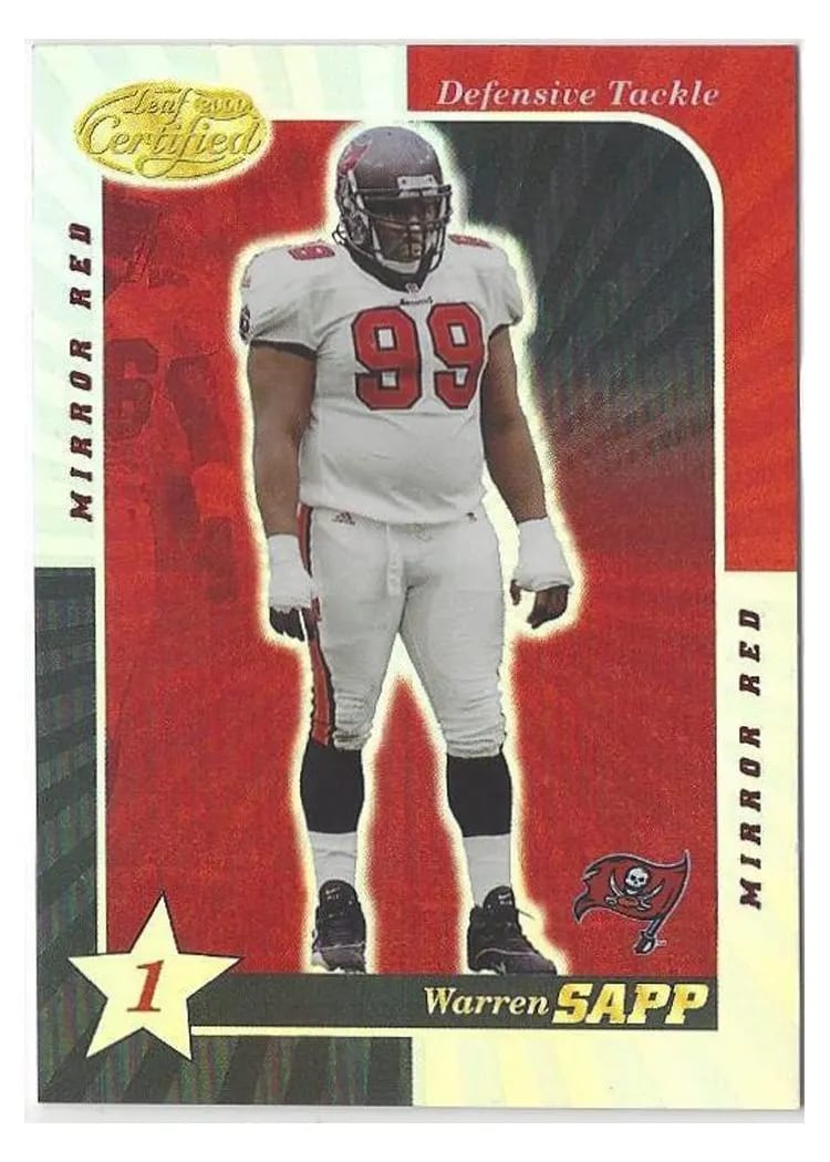 2000 Leaf Certified Warren Sapp #89 card