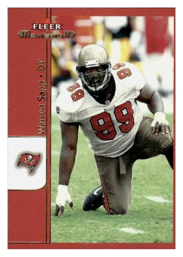 2002 Fleer Maximum Warren Sapp #25 card