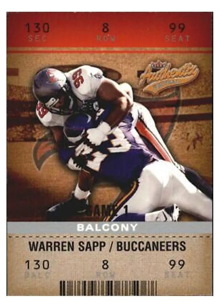 2003 Fleer Authentix Warren Sapp #30 card