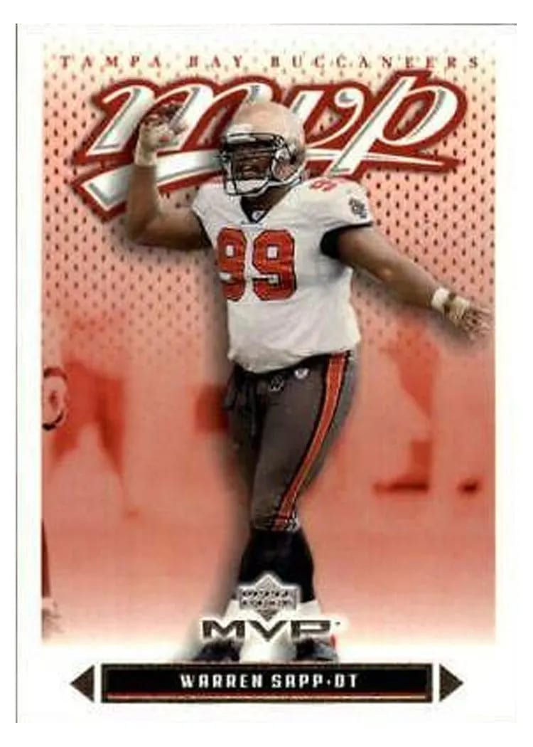 2003 Upper Deck MVP Warren Sapp #5 card