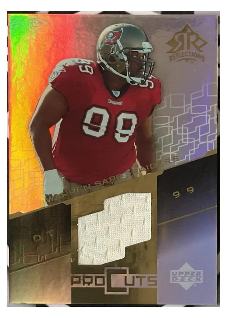 2004 Upper Deck Reflections Pro Cuts Warren Sapp #PC-WS card