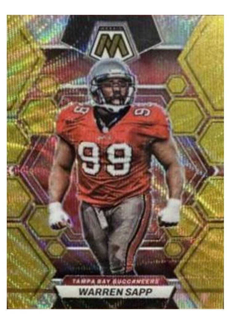 2023 Panini Mosaic Base Set Warren Sapp Gold Wave #232 card