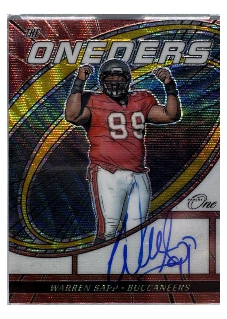 2023 Panini One The Oneders Autographs Warren Sapp Gold The Oneders Autograph #373 card