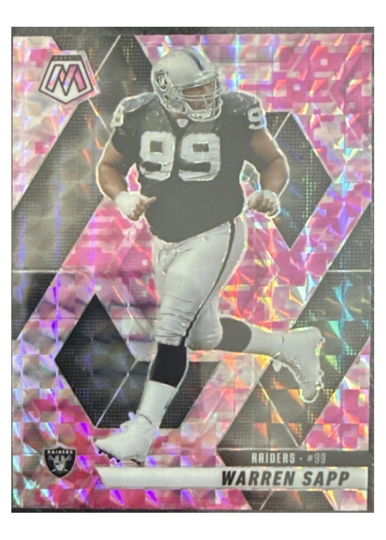 2025 Panini Mosaic Base Set Warren Sapp Camo Pink #68 card
