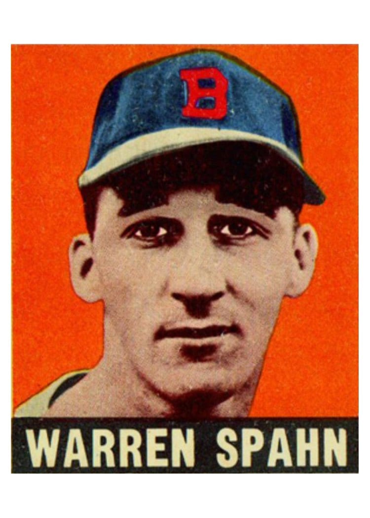 1948 Leaf Warren Spahn #32 card