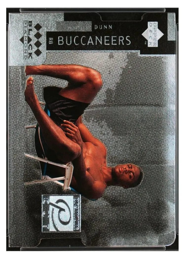 1998 Upper Deck Black Diamond Premium Cut Warrick Dunn #PC27 card
