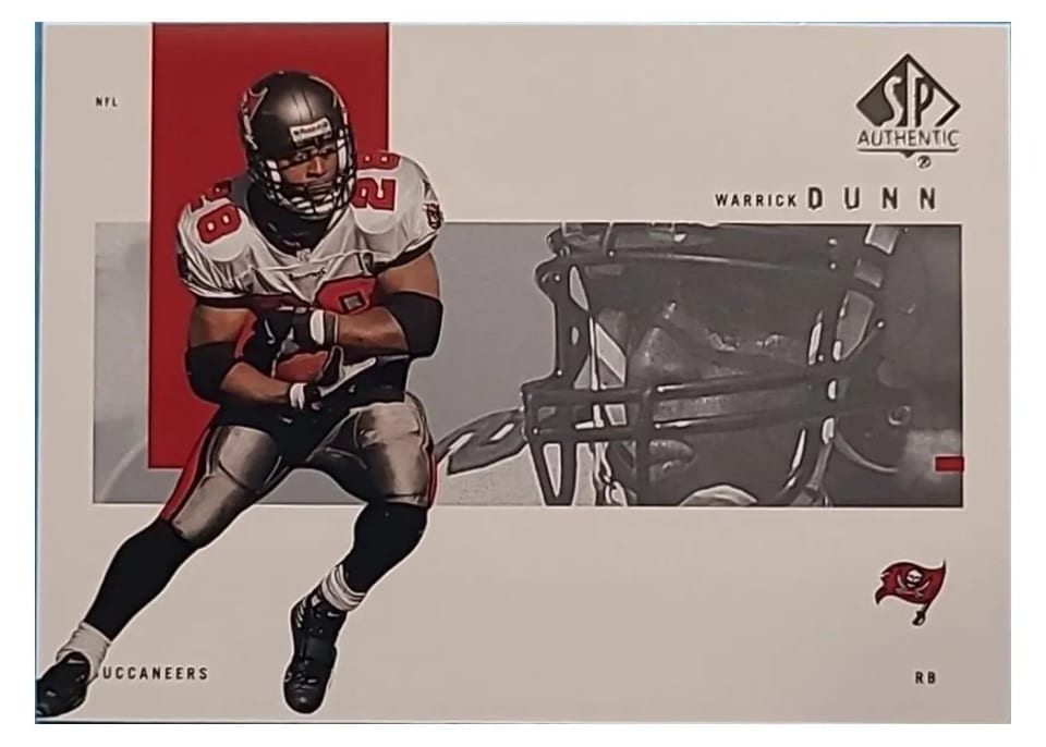 2001 SP Authentic Warrick Dunn #83 card