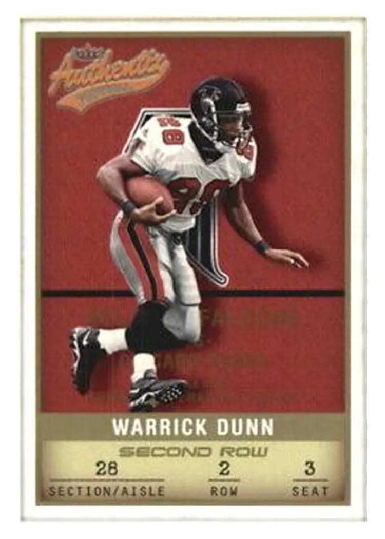 2002 Fleer Authentix Warrick Dunn #27 card