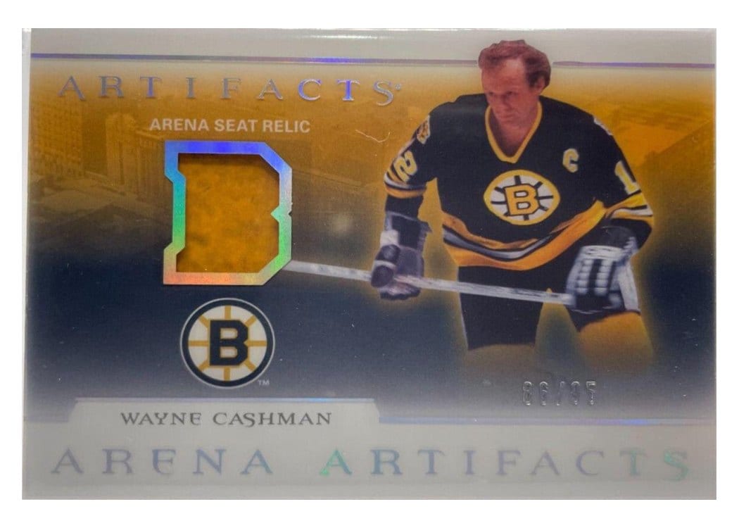 2022-23 Upper Deck Artifacts Arena Artifacts Wayne Cashman #AA-WC card