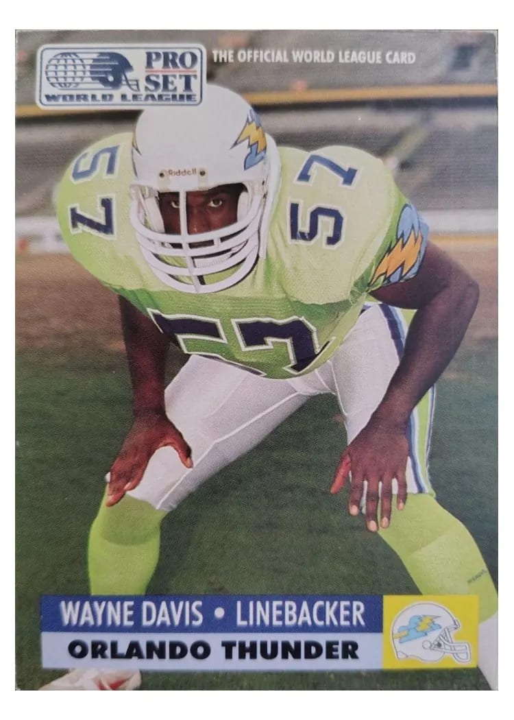 1991 Pro Set Wlaf Wayne Davis #23 card