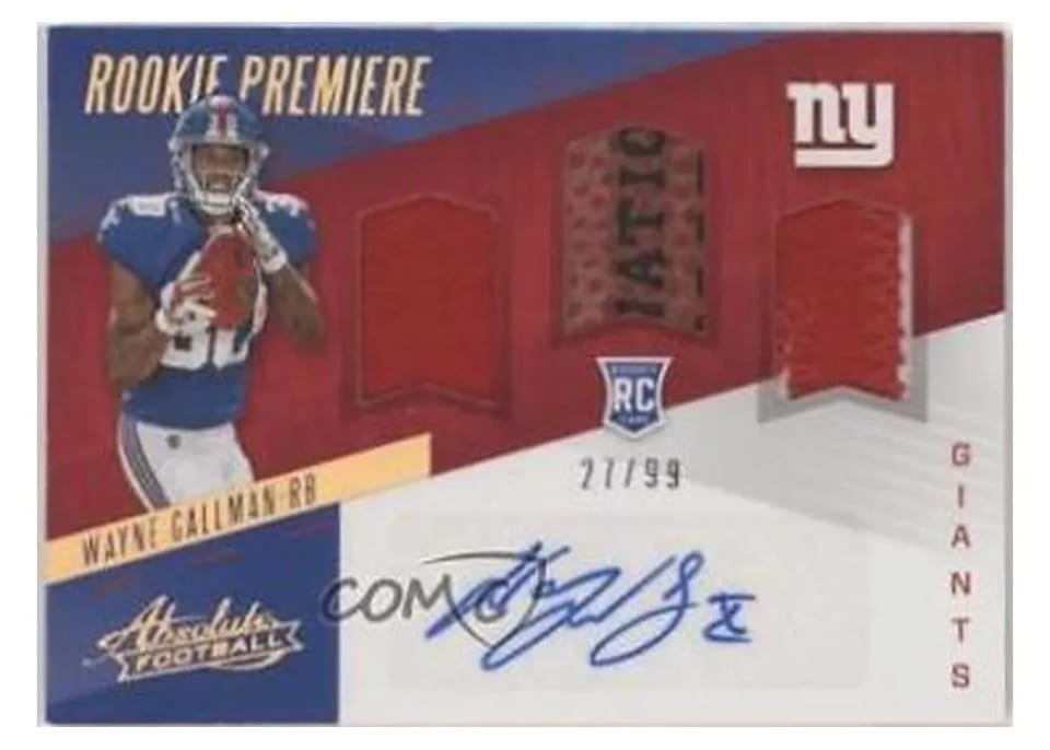 2017 Panini Absolute Wayne Gallman #204 card