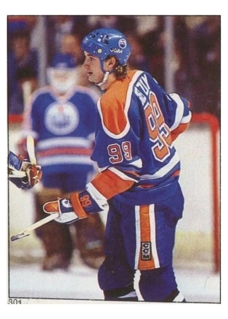 1983 Topps Stickers Wayne Gretzky #301 card