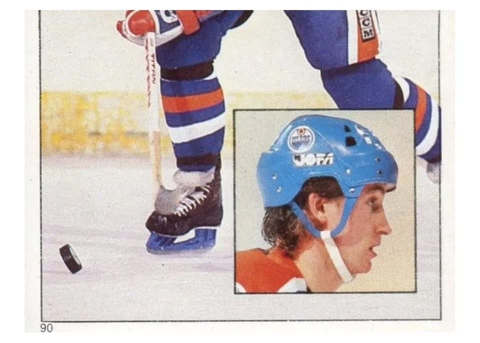 1983 Topps Stickers Wayne Gretzky #90 card