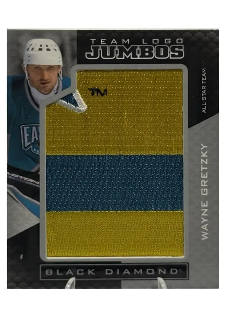 2021-22 Upper Deck Black Diamond Team Logo Jumbo Puzzle Patches Wayne Gretzky #TLAS-WG card