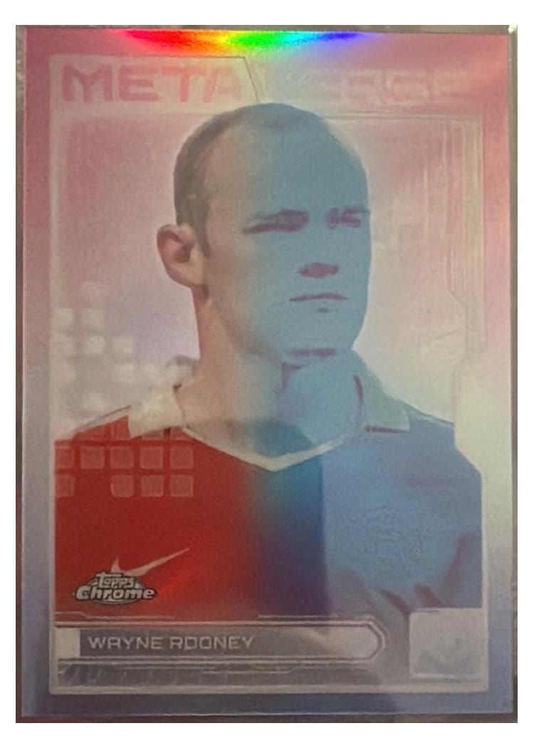2025 Topps Chrome UEFA Metaverse Wayne Rooney #MV-12 card