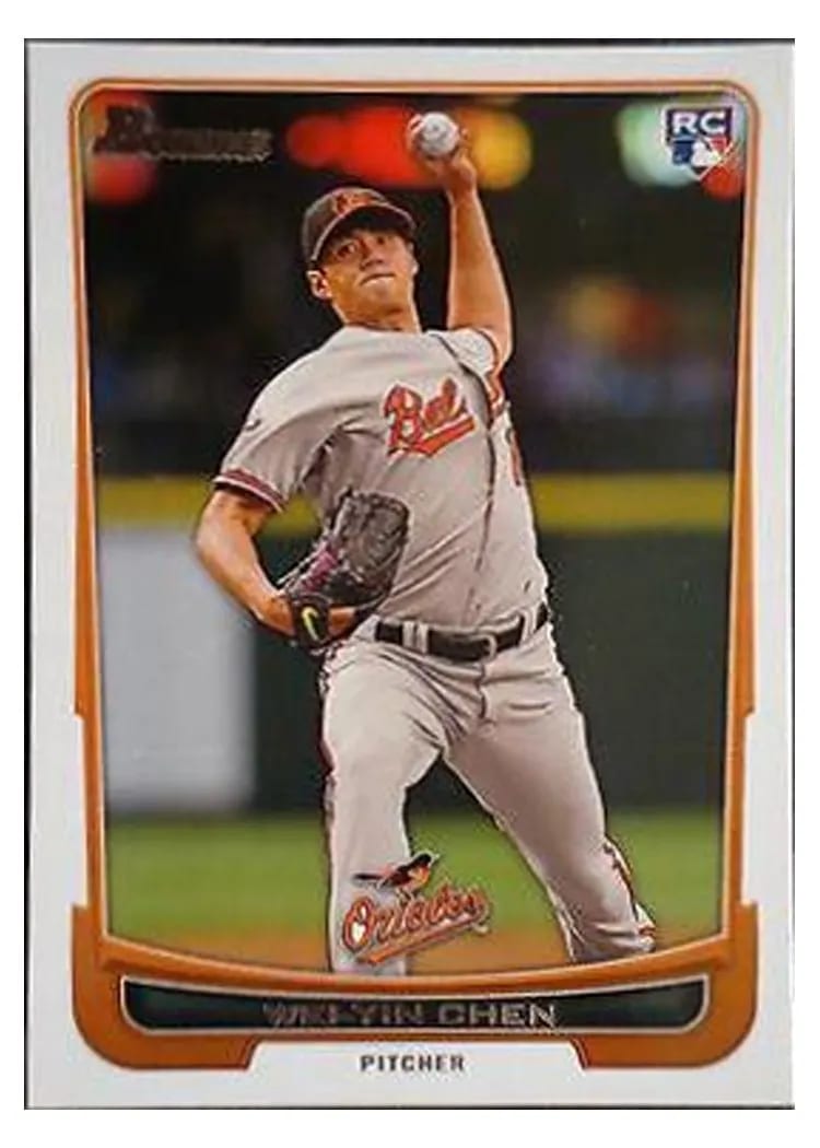 2012 Bowman Wei Yin Chen #45 card