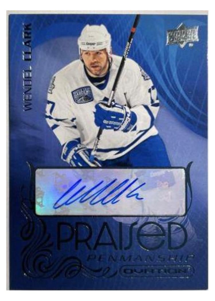 2021-22 Upper Deck Ovation Praised Penmanship Wendel Clark #PP-WC card
