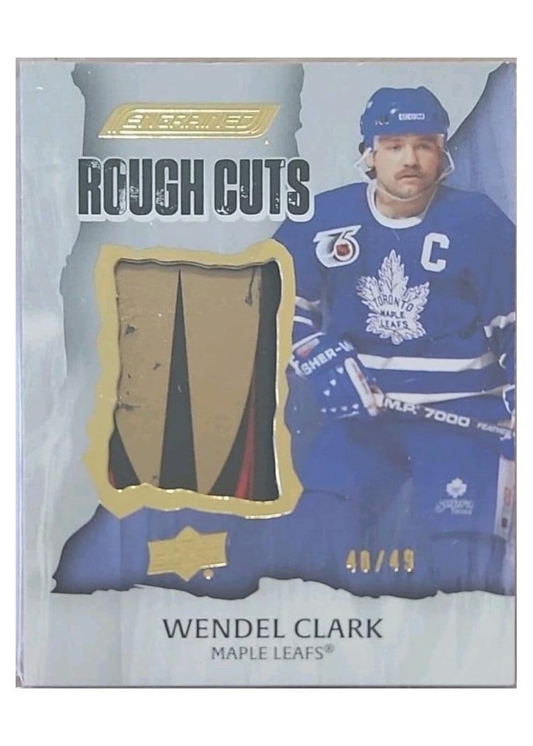 2024-25 Upper Deck Engrained Icons Rough Cuts Wendel Clark #RC-WC card