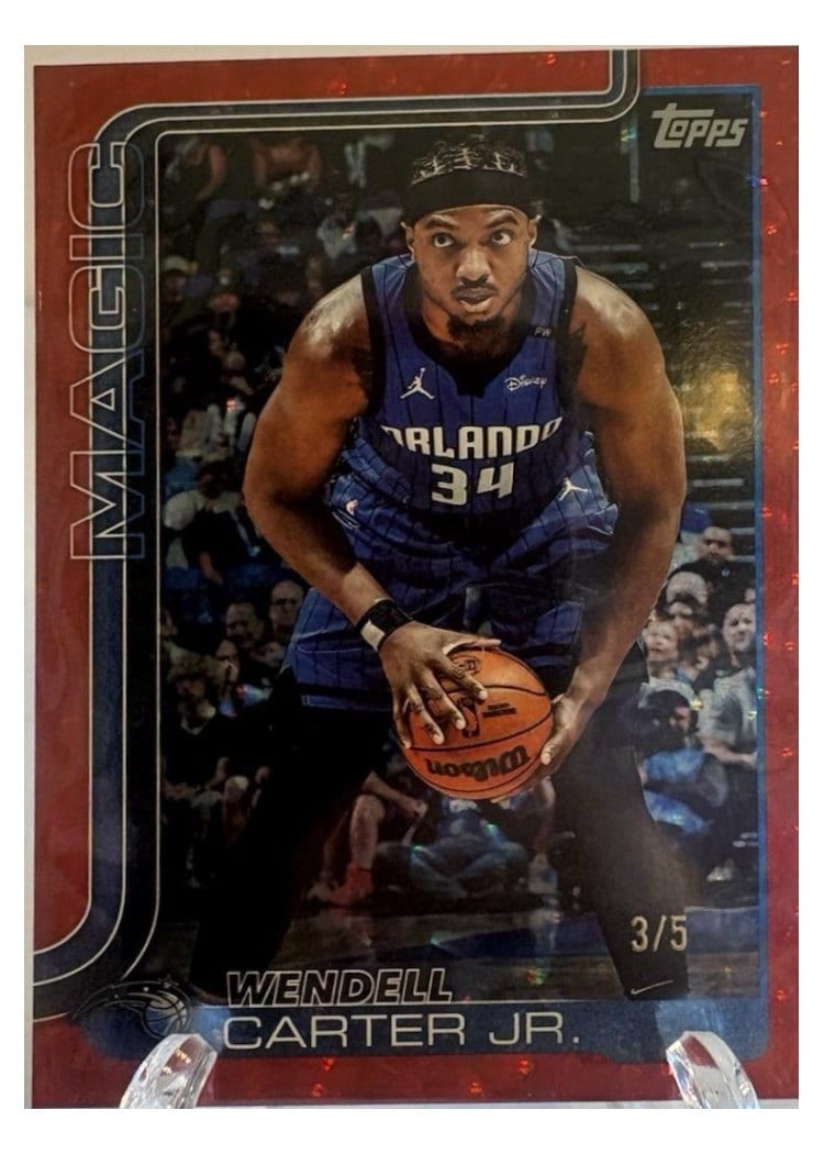 2025-26 Topps Base Set Wendell Carter Jr. Red Rainbow #90 card