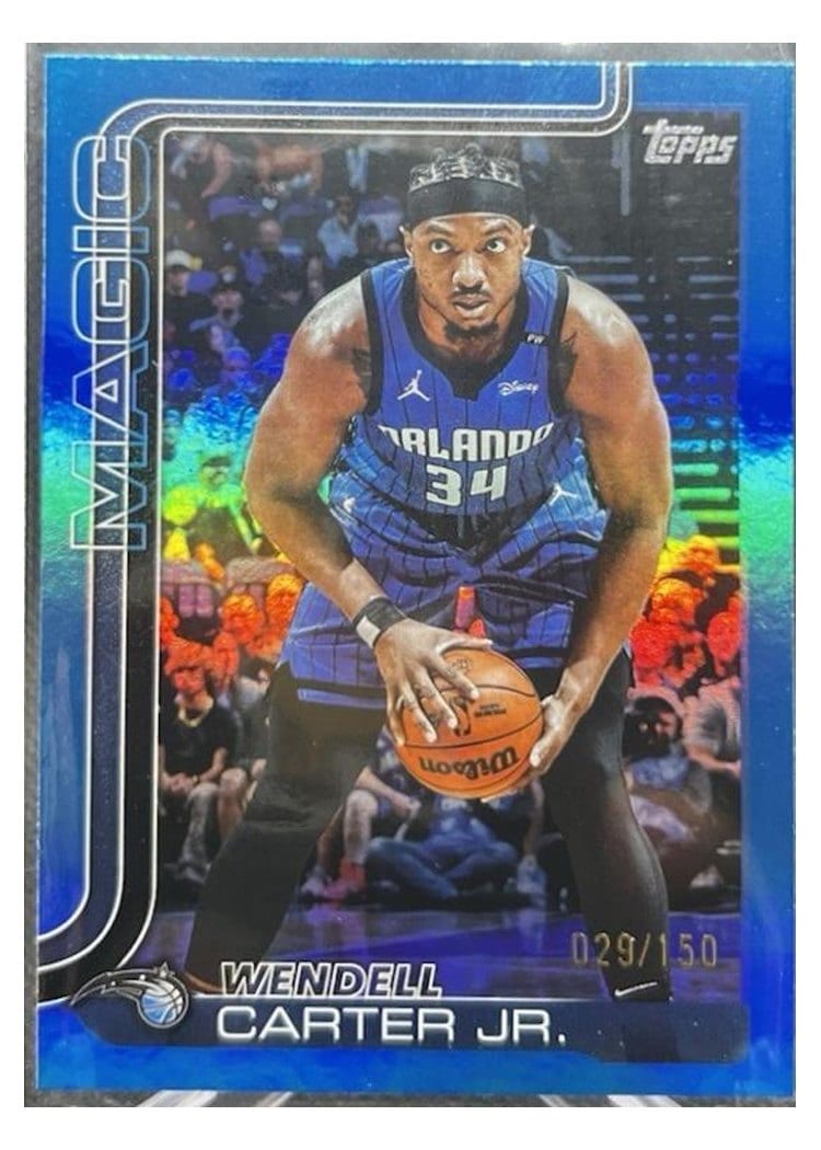 2025-26 Topps Base Set Wendell Carter Jr. Blue Rainbow #90 card