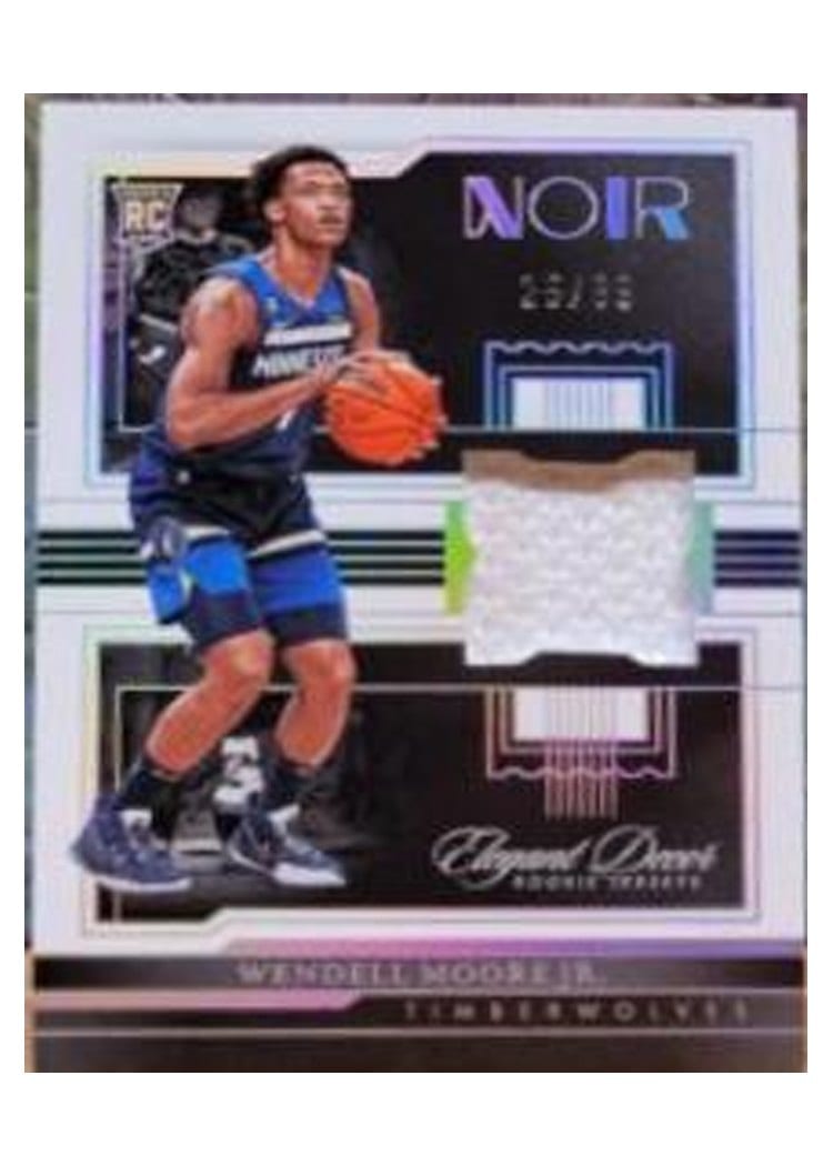 2022-23 Panini Noir Elegant Décor Rookie Jerseys Wendell Moore Jr #EDR-WMJ card